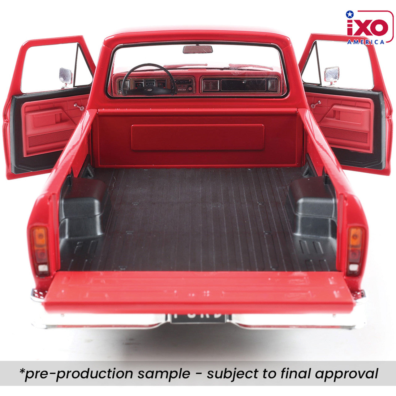 Ixo 1974 Ford F-100 Pickup Truck Candy Apple Red 1:18