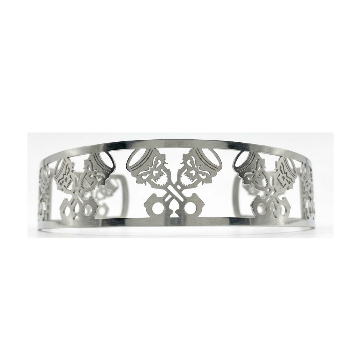 Granatelli Blingz Beauty Bandz, 14" x 3" Air Cleaner Grill - Skullz and Rods – 750004