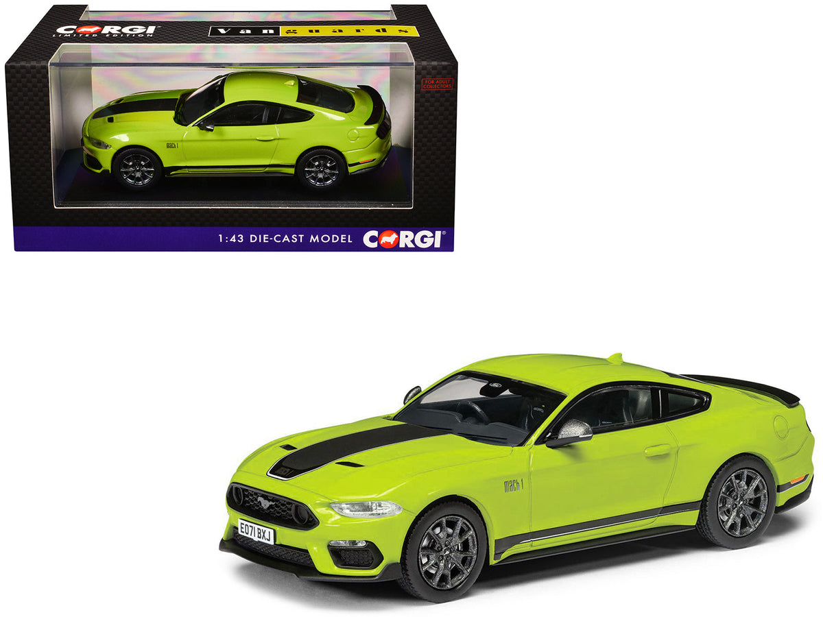 Rapid Vehicles Ford Mustang Mk6 Mach 1 RHD (Right Hand Drive) Grabber Yellow with Black Stripes...