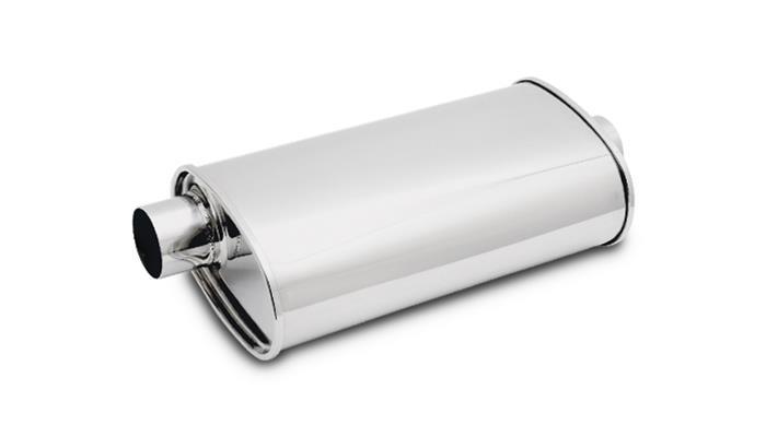 Muffler Oval Stainless 2.5IN Offset I - 1106