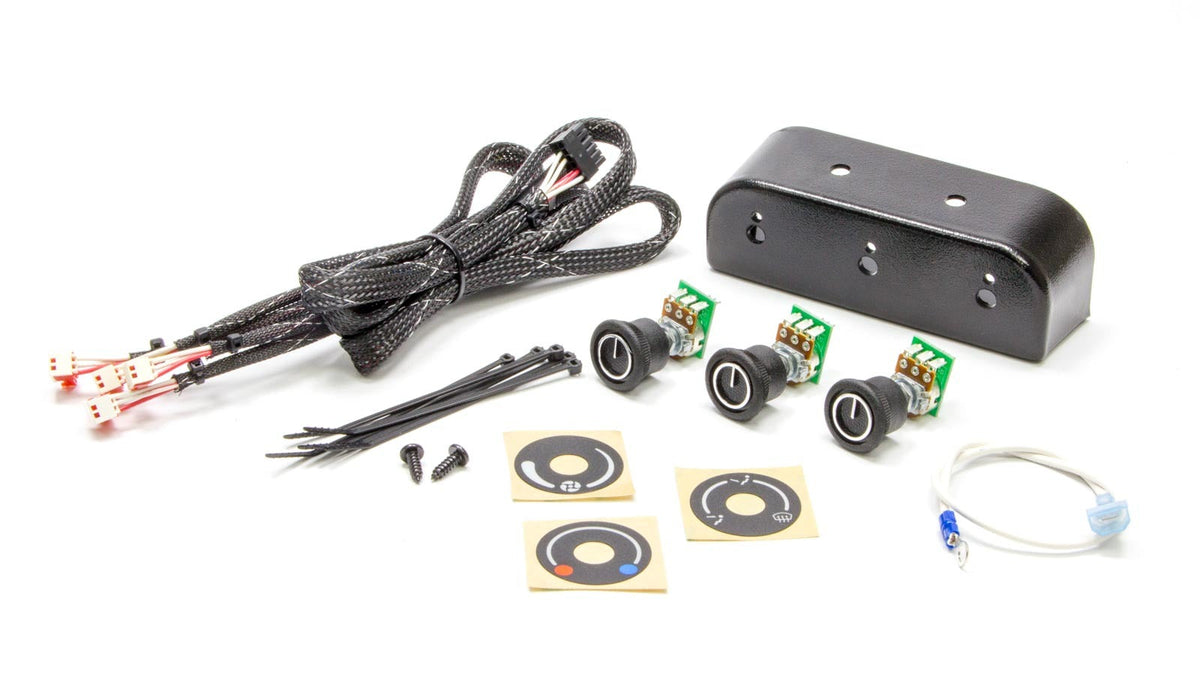 Panel Climate Ctrl 3-KNOB Black - 492050