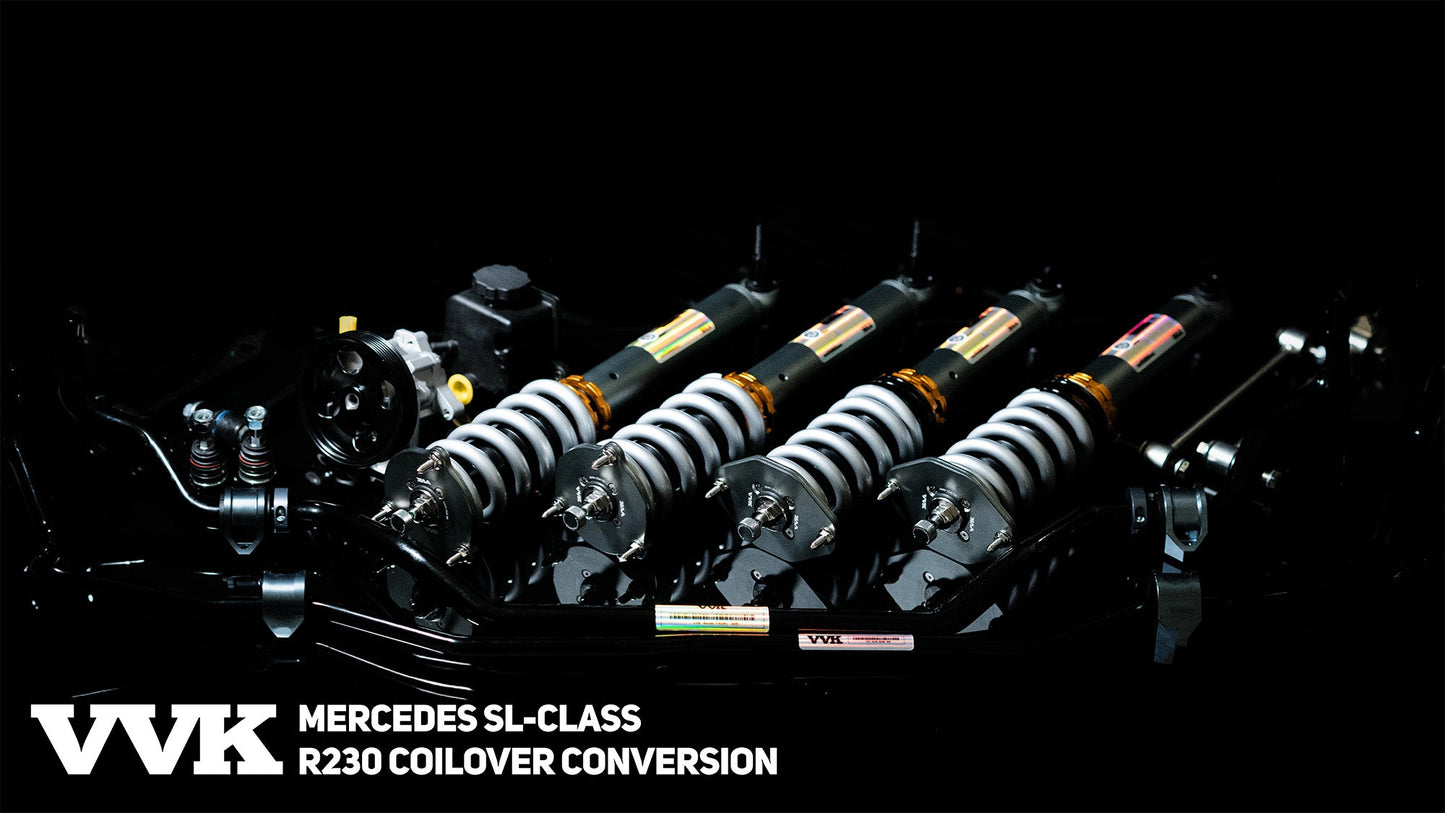 Mercedes SL550 R230 Coilover Conversion Kit with Adjustable Sway Bars and Power Steering
