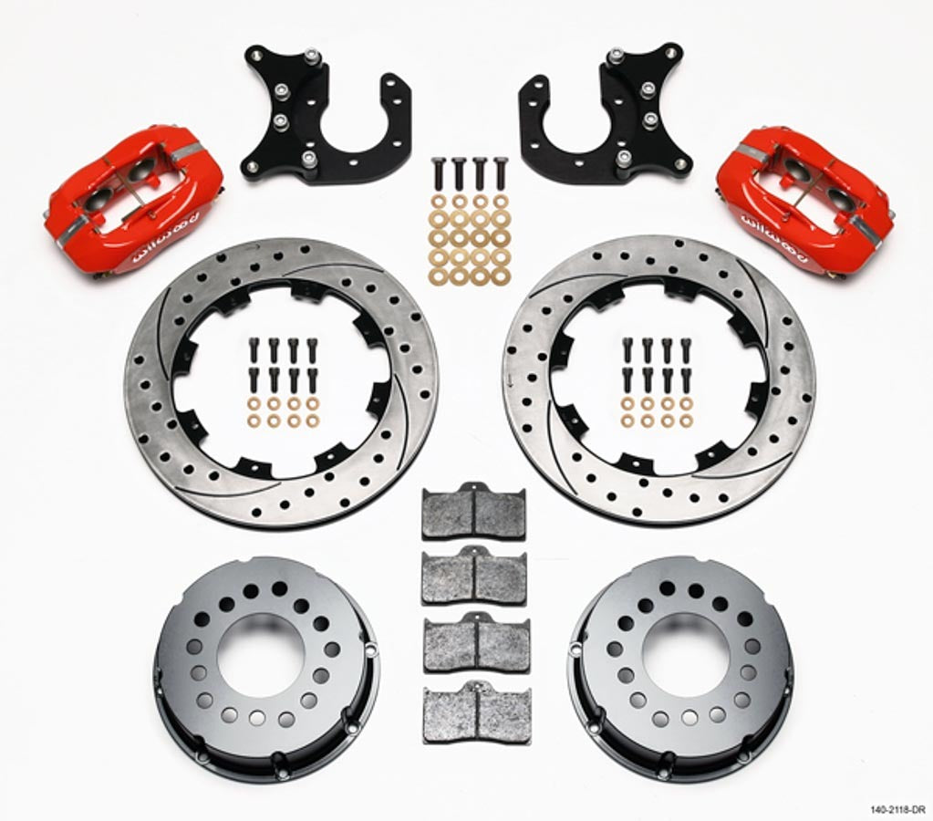 Fdl P/S Rear Kit Drilled Red - 1402118DR