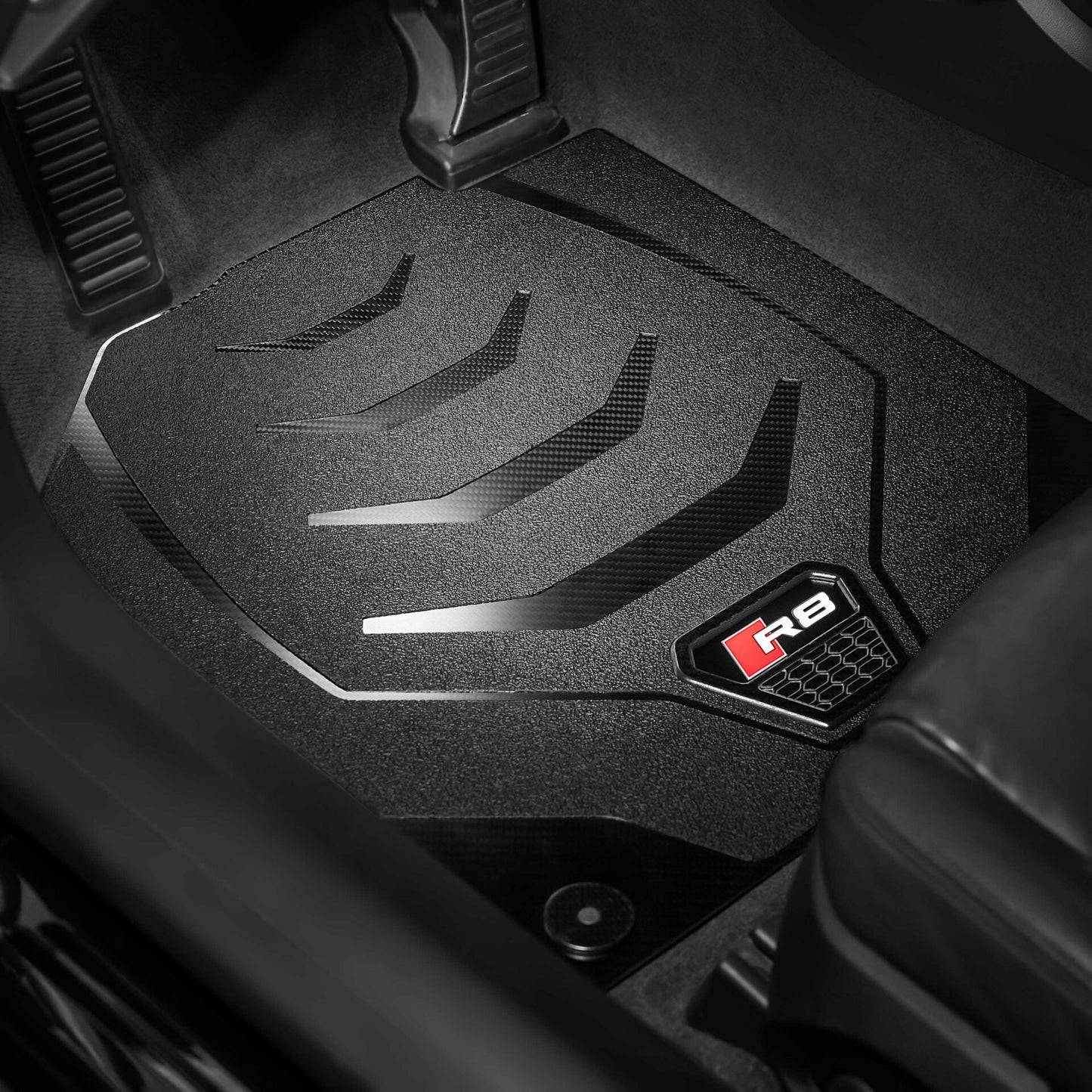 T1 Carbon Fiber Floor Mats for 2017+ Audi R8