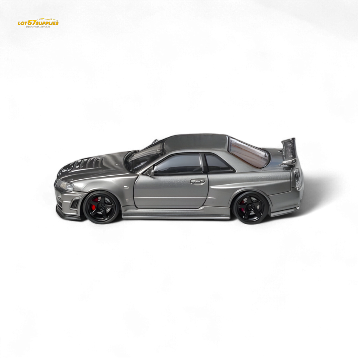 Fuji Skyline R34 GT-R Nismo Z-Tune Gun Grey 1:64