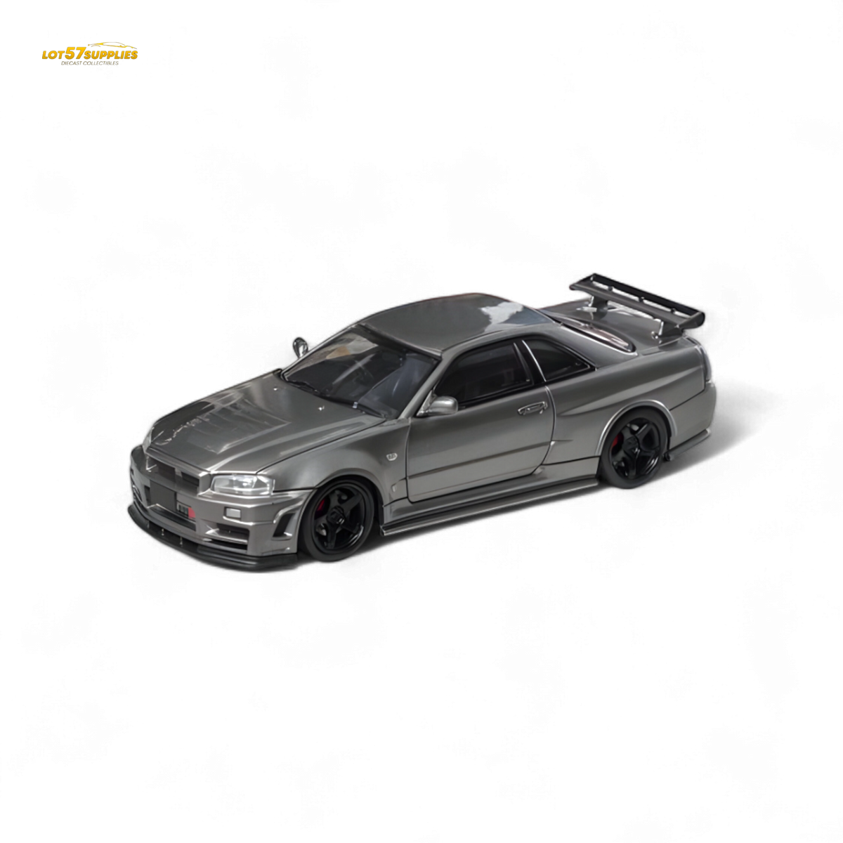 Fuji Skyline R34 GT-R Nismo Z-Tune Gun Grey 1:64