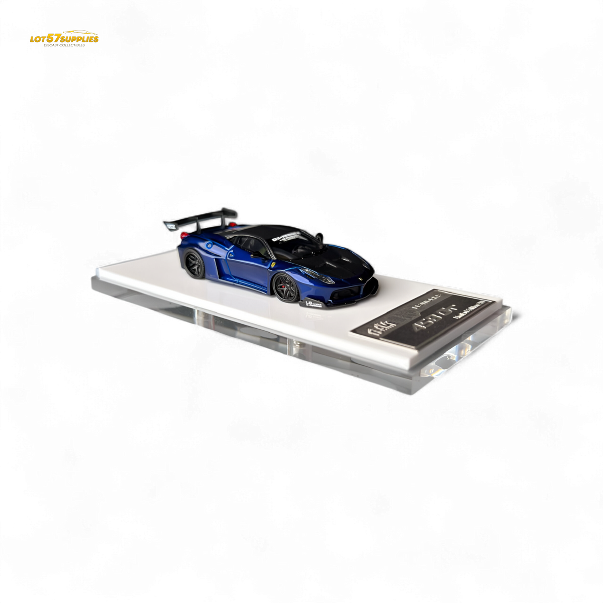 Flame Supercar LB458GT - Metallic Blue 1:64 Resin