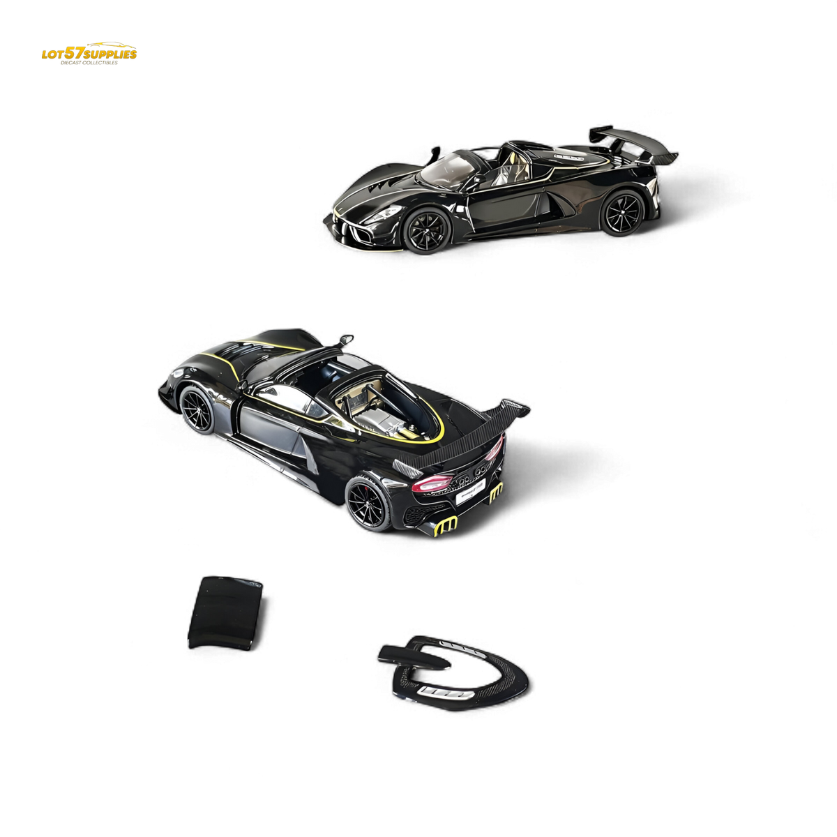 Rhino Model Hennessey Venom F5 Black 1:64