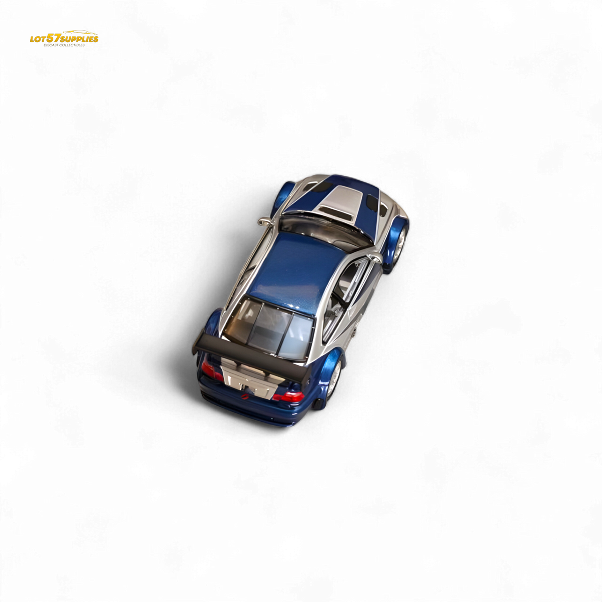 Ghost Player BMW E46 M3 GTR Silver Blue 1:64
