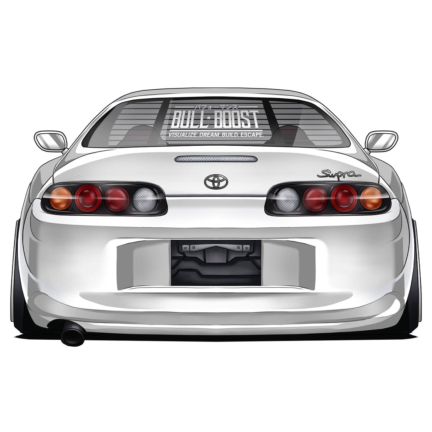 Bull Boost Visualize Vinyl Window Sticker Decals