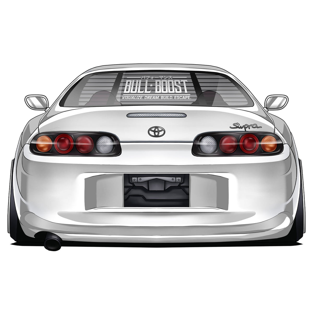 Bull Boost Performance Bull Boost Visualize Vinyl Window Sticker Decals - View 2