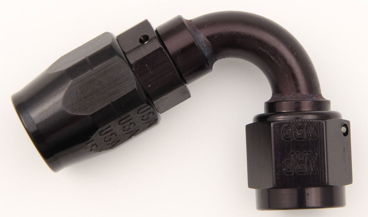 #6 120 Deg Dbl Swivel Hose End Black - 212006BB