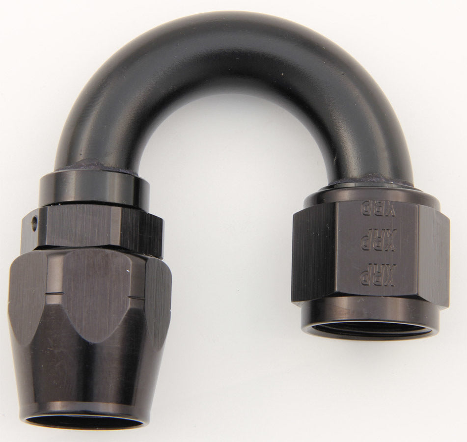 #8 180 Deg Dbl Swivel Hose End Black - 218008BB
