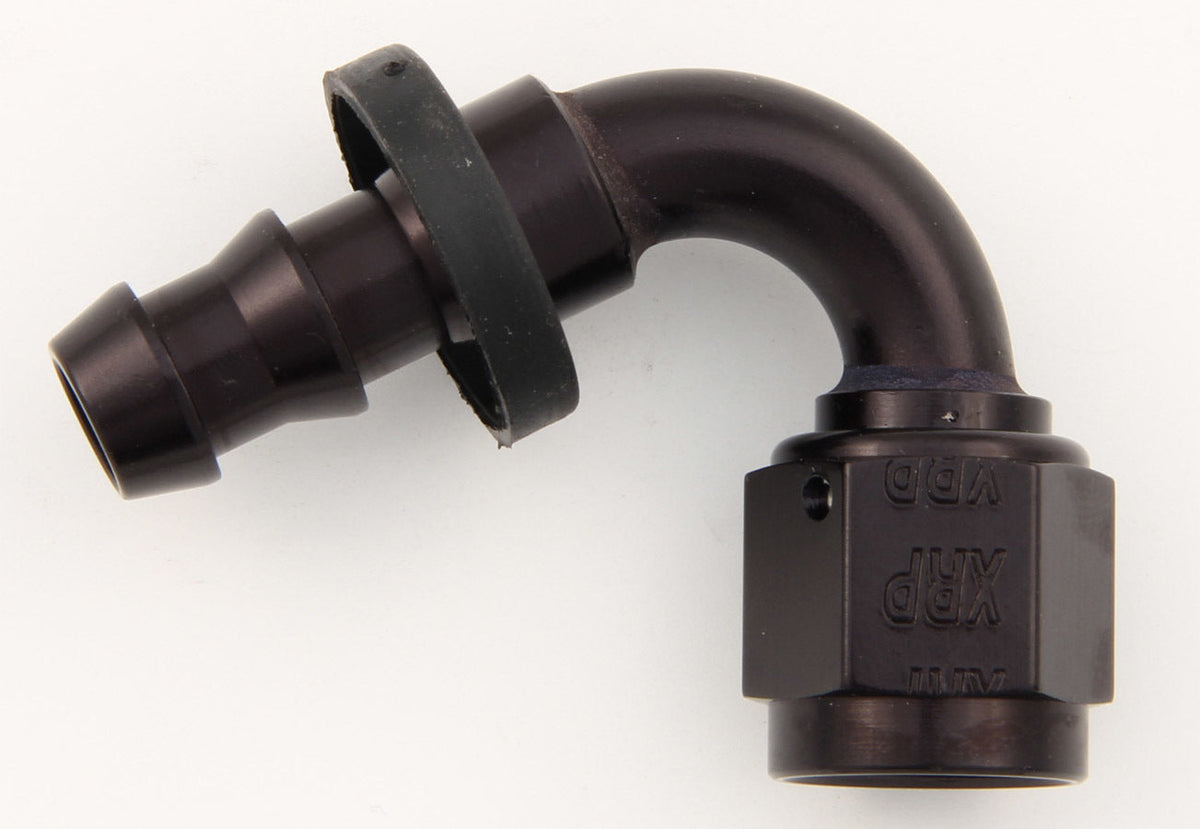 #6 120 Deg Push-On Hose End Black - 231206BB
