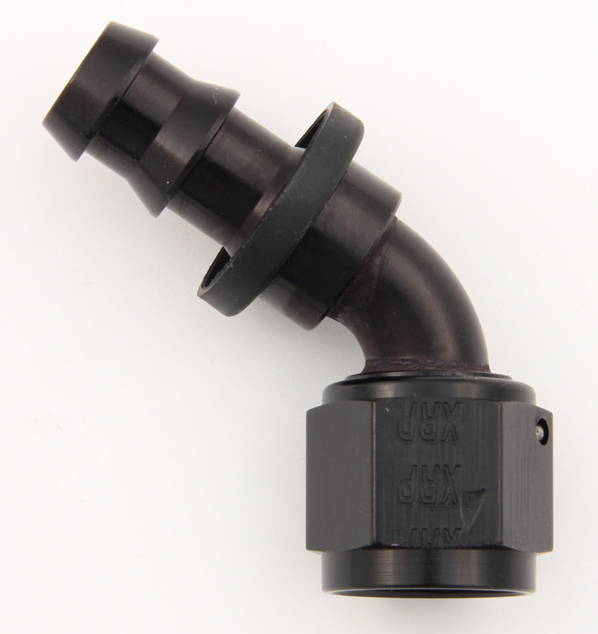 #6 60 Deg Push-On Hose End Black - 236006BB