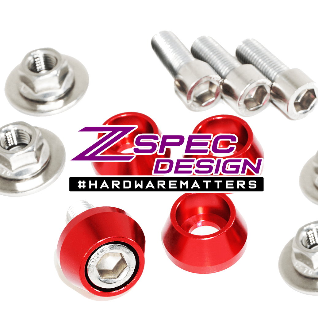ZSPEC Dress Up Bolts® Seat Fastener Kit for '90-99 Nissan 300zx Z32, Stainless & Billet