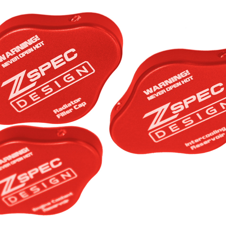 ZSPEC Fluid Reservoir Cap Covers Set for '23+ Nissan Z RZ34, Billet, 3 Caps