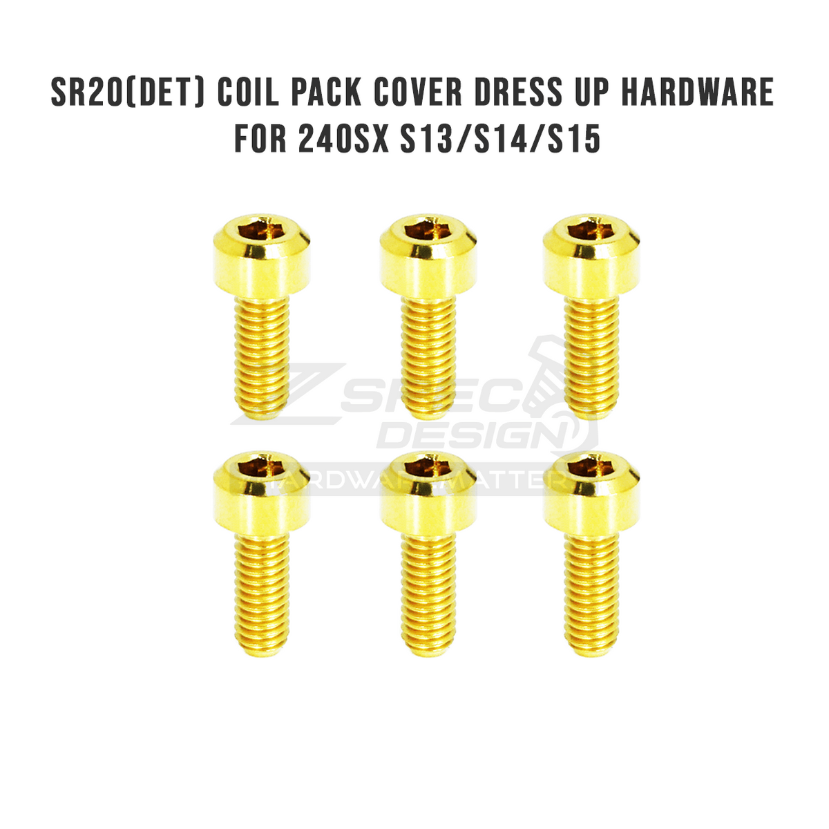ZSPEC Coils-Cover Hardware Kit, Nissan SR20(DE/DET), Grade-5 Titanium