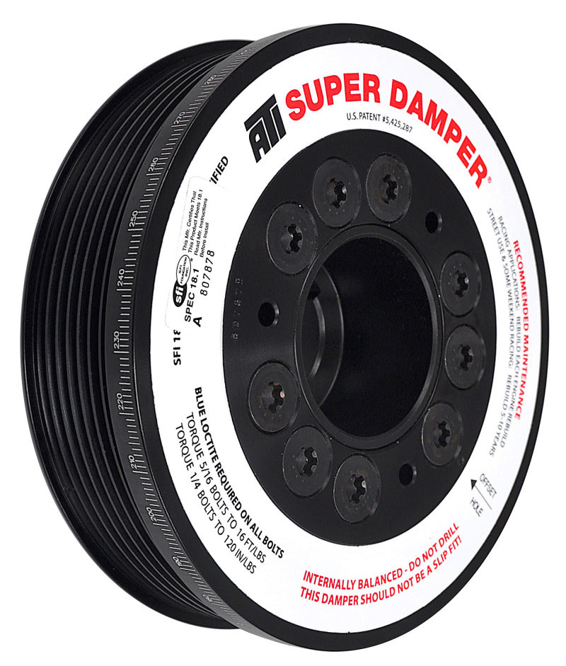 FR SPORT ATI Damper - 5.67in - Alum - 7 Grv - Honda K20 - Street - 02+ 2.0L - Civic Type-R /...