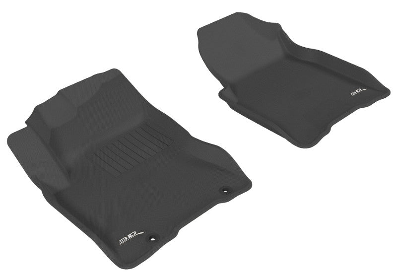 3D MAXpider 2008-2013 Nissan Rogue Kagu 1st Row Floormat - Black L1NS02911509