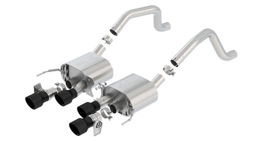 FR SPORT Borla 2015+ Chevy Corvette C7 Z06 6.2L Axle Back ATAK Exhaust Black Quad Tips w/o AFM w/...