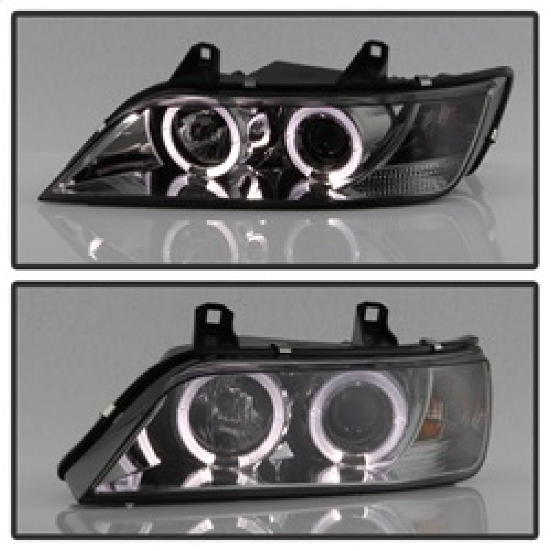 FR SPORT Spyder BMW Z3 96-02 Projector Headlights LED Halo Smoke High H1 Low H1...