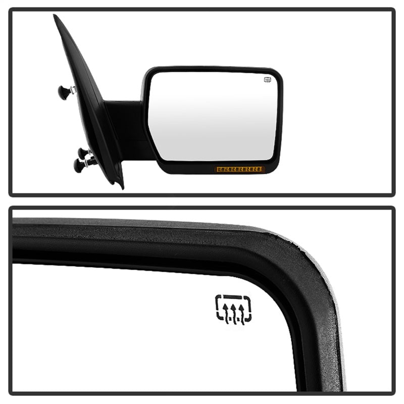 FR SPORT SPYDER Xtune Ford F150 07-14 Power Heated Amber LED Signal OE Mirror Left...