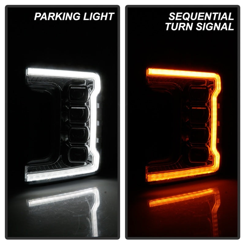 FR SPORT Spyder Ford F-250/F-350/F450 17-18 Full LED Headlights Black PRO-YD-FS17HALAP-SEQ-C...