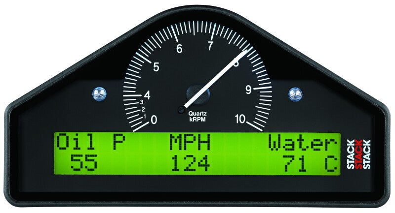 AutoMeter Stack Multi-Function Dash Display Logger (MFD) 0-8K RPM - Black ST8916S-A