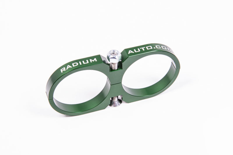 AAUSA Radium Engineering 2-Piece Fuel Pump Clamp For Bosch 044 - Green W/ Logo