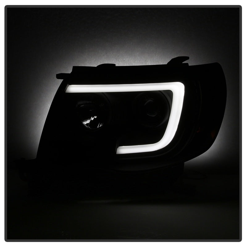 FR SPORT Spyder 05-11 Toyota Tacoma Ver 2 Proj Headlights - Light Bar DRL - Black Smoke...