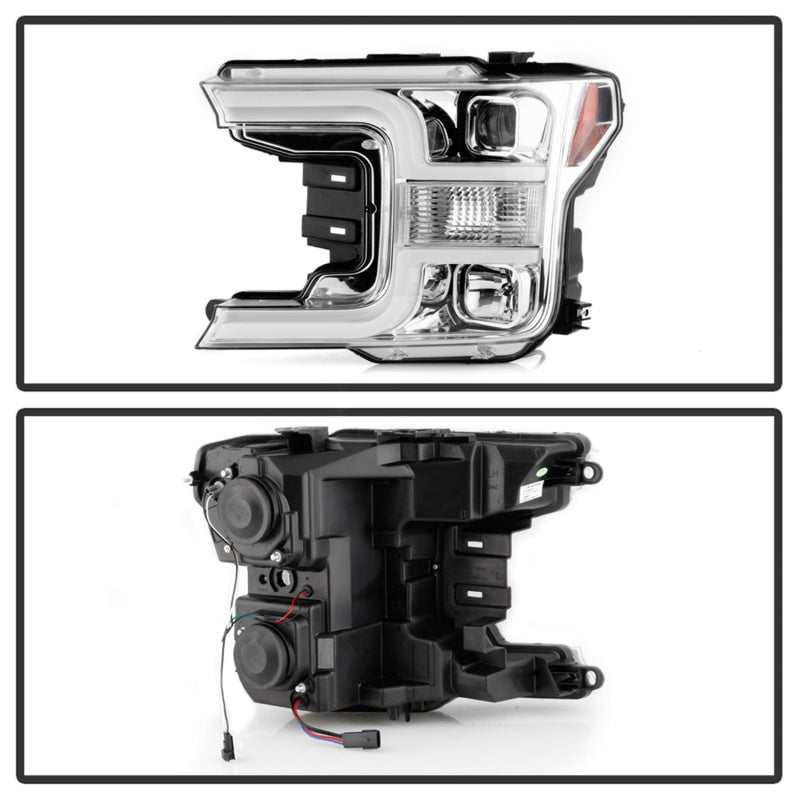 Spyder Signature Ford F150 18-19 (Halogen Model) Projector Headlights - Chrome (PRO-YD-FF15018-LB-C) 5086617