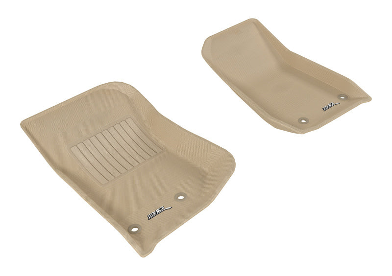 FR SPORT 3D MAXpider 2014-2018 Jeep Wrangler JK 2-Door/Unlimited Kagu 1st Row Floormat - Tan...