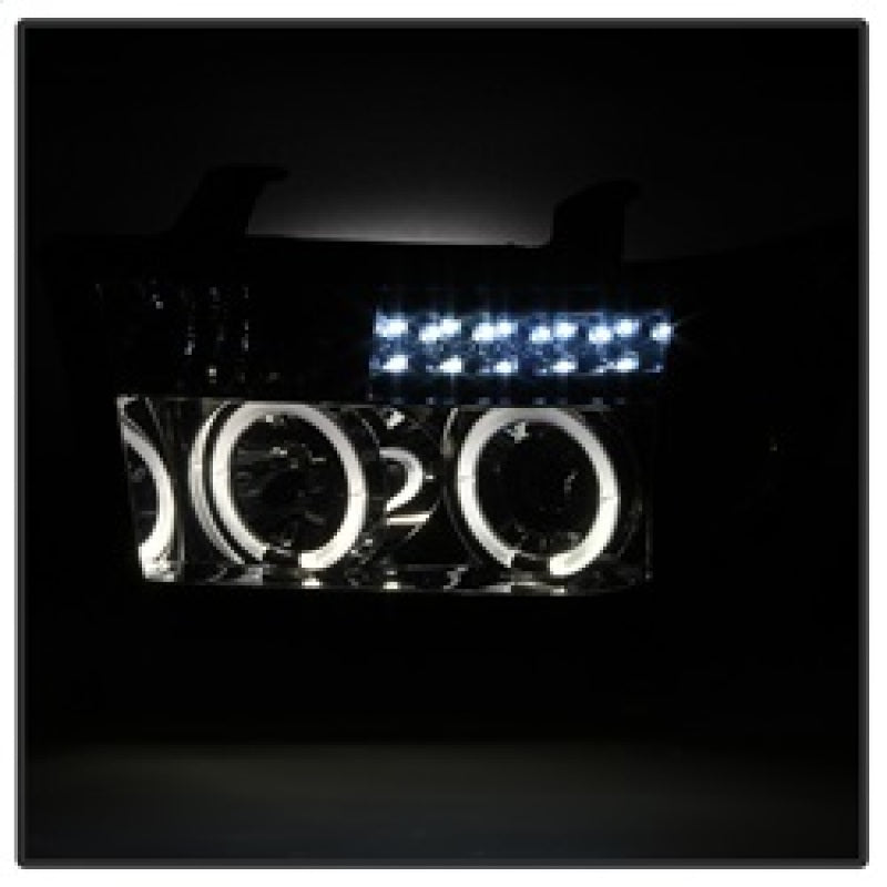 FR SPORT Spyder Toyota Tundra 07-13 Projector Headlights LED Halo LED Smke PRO-YD-TTU07-HL-SM...