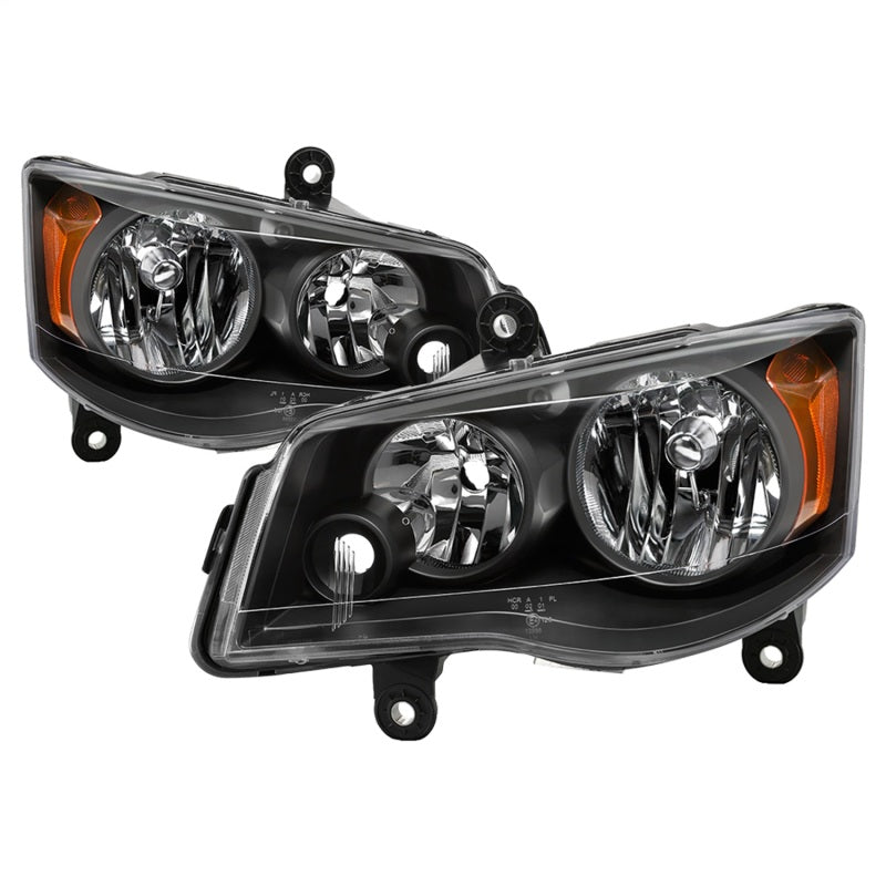 SPYDER xTune 11-17 Dodge Grand Caravan OEM Style Headlights - Black (HD-JH-CHRTC08-AM-BK) 9042492