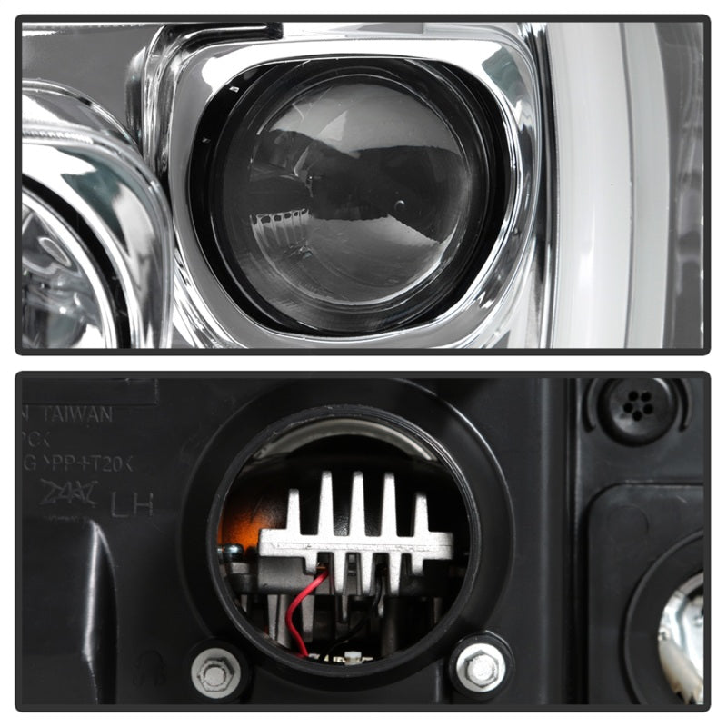 FR SPORT Spyder Platinum Ford F250/350/450 05-07 High-Power LED Module Proj. Headlights-Chrome...