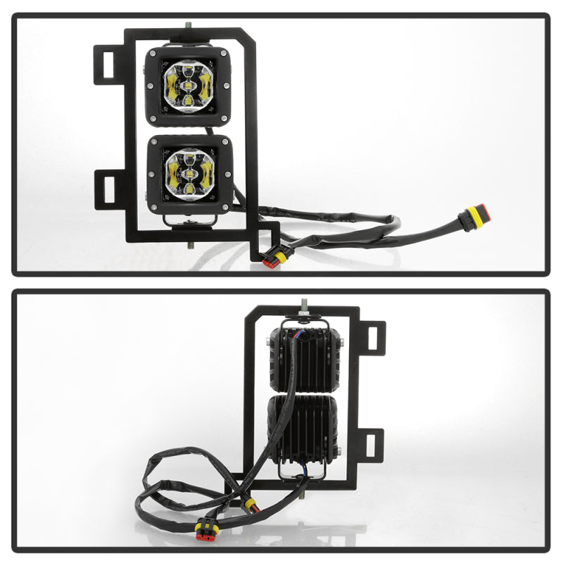 Spyder Dodge Ram 2013-2018 1500 Only Full LED Fog Lights W/Bracket and Universial Switch- Clear 9045424