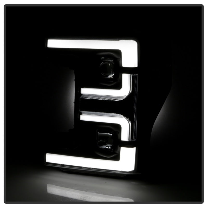 FR SPORT Spyder 17-18 Ford F250/F350/F450 Halogen Model Only -White Light Bar- Black-...