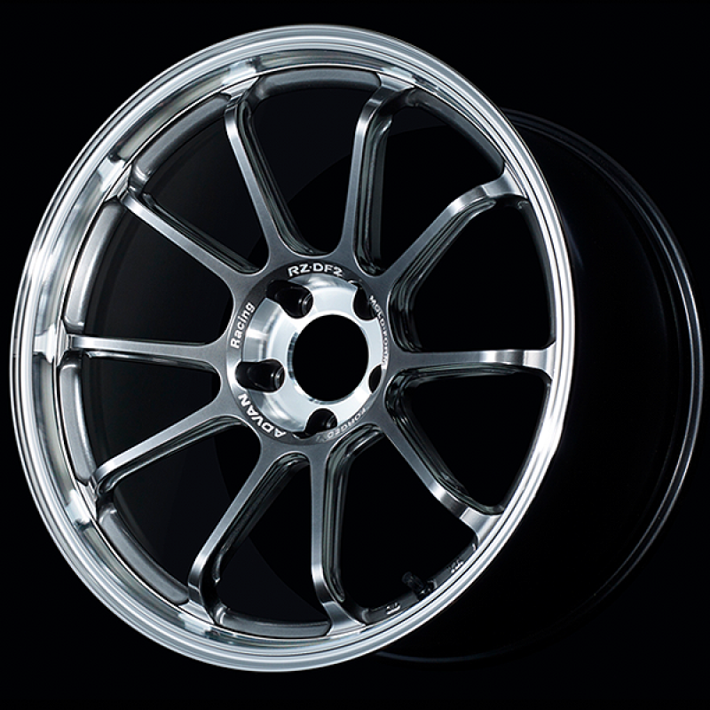 Advan RZ-DF2 20x10.0 / +25 Offset / 5x114.3 / 73mm Bore / Diamond Cut and Hyper Platinum Black YAF0K25EDHPB