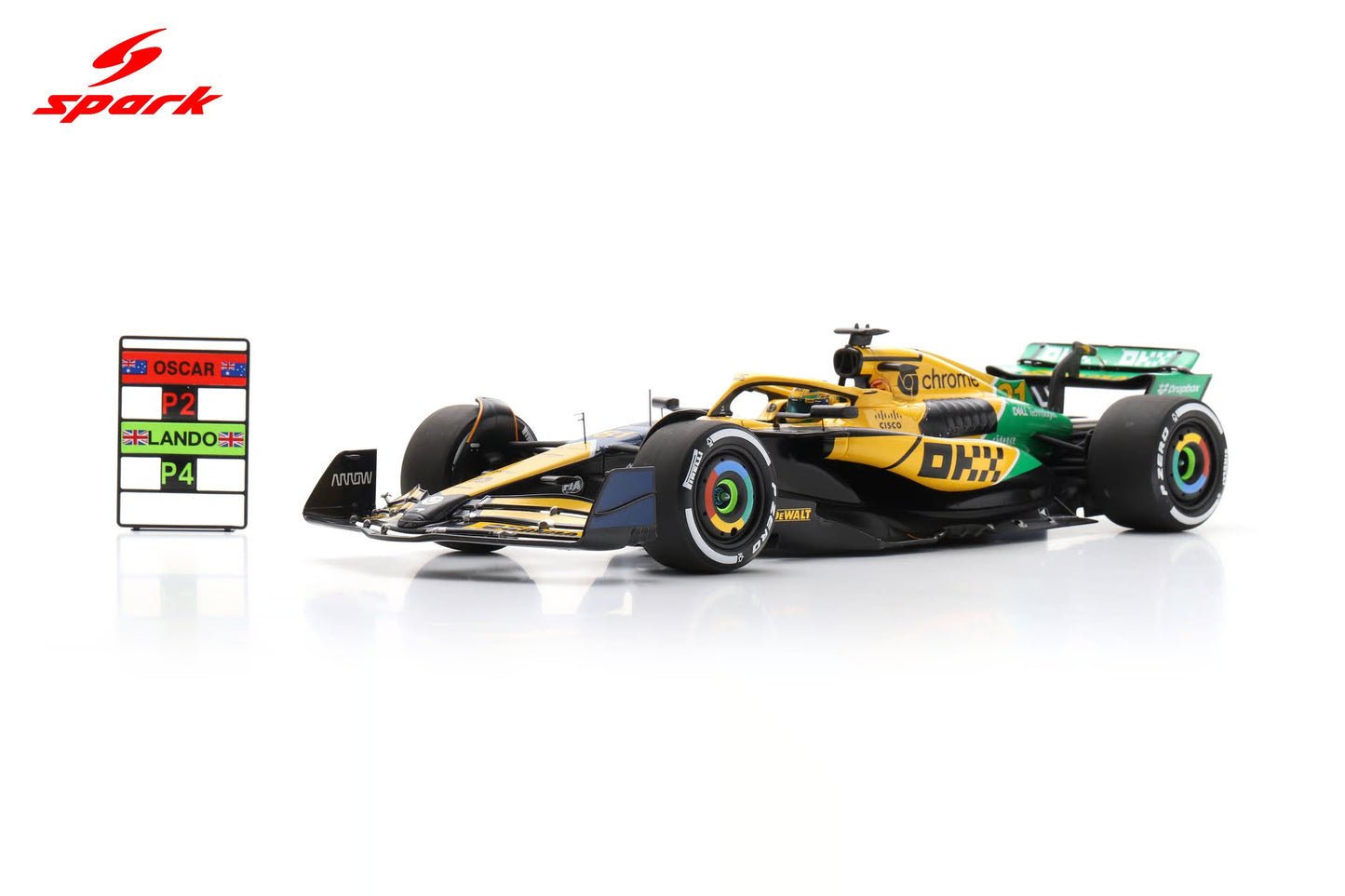 Spark-Model Mclaren F1 Team MCL38 Oscar Piastri 2nd Monaco GP 2024 1:18
