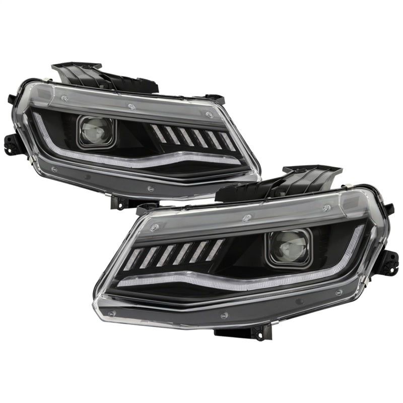 FR SPORT Spyder Chevy Camaro 16-18 Halogen Model Full LED Headlights Black...