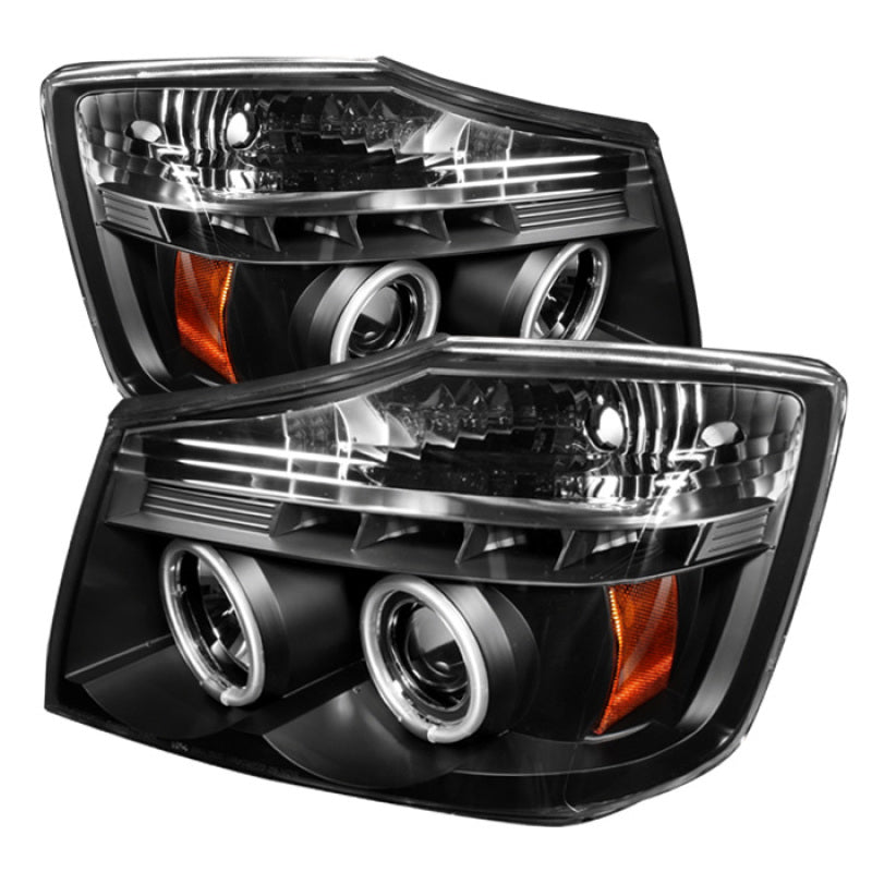 FR SPORT Spyder Nissan Titan 04-14/Armada 04-07 Projector Headlights CCFL Halo LED Blk...