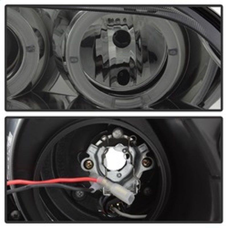 FR SPORT Spyder BMW Z3 96-02 Projector Headlights LED Halo Smoke High H1 Low H1...