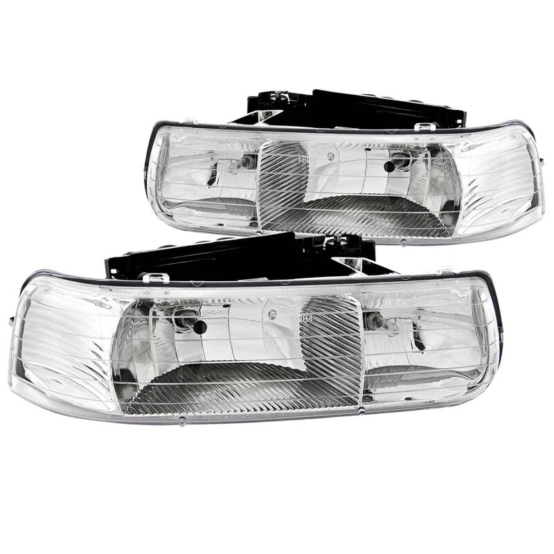 Anzo 1999-2002 Chevrolet Silverado 1500 Crystal Headlights Chrome
