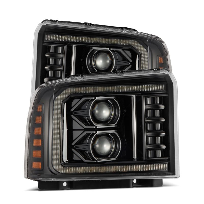 AlphaRex 05-07 Ford F250-550 PRO-Series Projector Headlights Alpha-Black 880314 *Discontinued