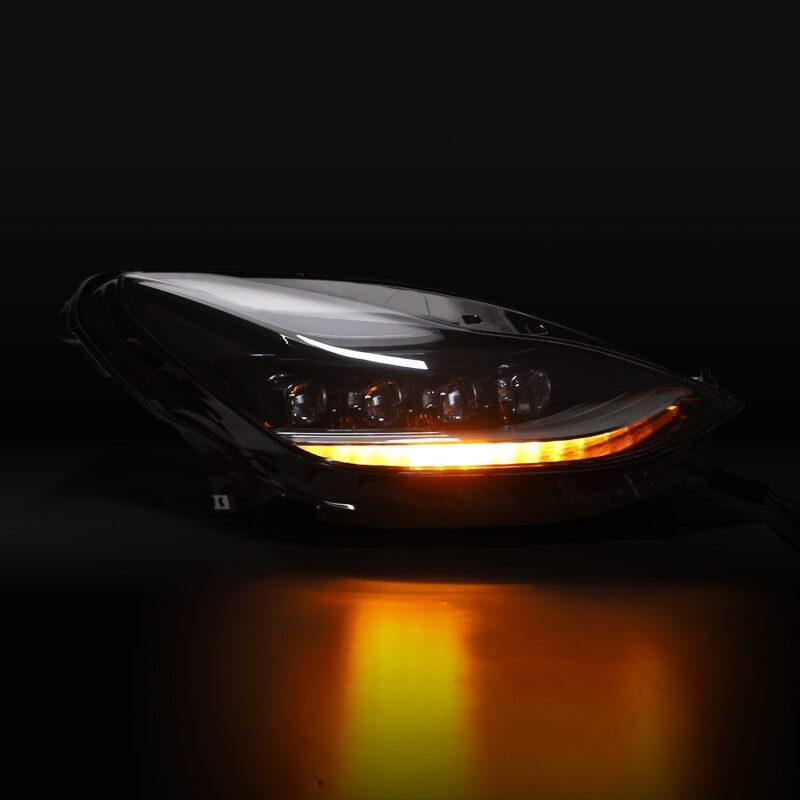AlphaRex 17-22 Tesla Model 3/20-23 Model Y NOVA-Series LED Proj Headlights Blk w/Actv Lgt & Seq.Sig 880860 *Discontinued