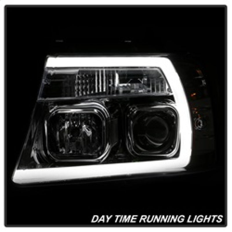 Spyder 04-08 Ford F-150 Light Bar Projector Headlights - Chrome (PRO-YD-FF15004V2-LB-C) 5084637