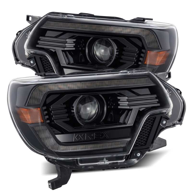 FR SPORT AlphaRex 12-15 Toyota Tacoma PRO-Series Projector Headlights Plank Style Alpha Black...