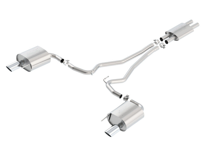 Borla ATAK Cat Back 15 Ford Mustang 3.7L V6 MT/AT 2.25in Pipe 4in Single Round Rolled Tips 140588