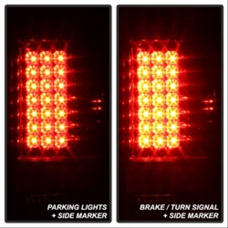 FR SPORT Spyder Ford F150 side 97-03/F250/350/450 Super Duty 99-07 LED Tail Lights Chrm...